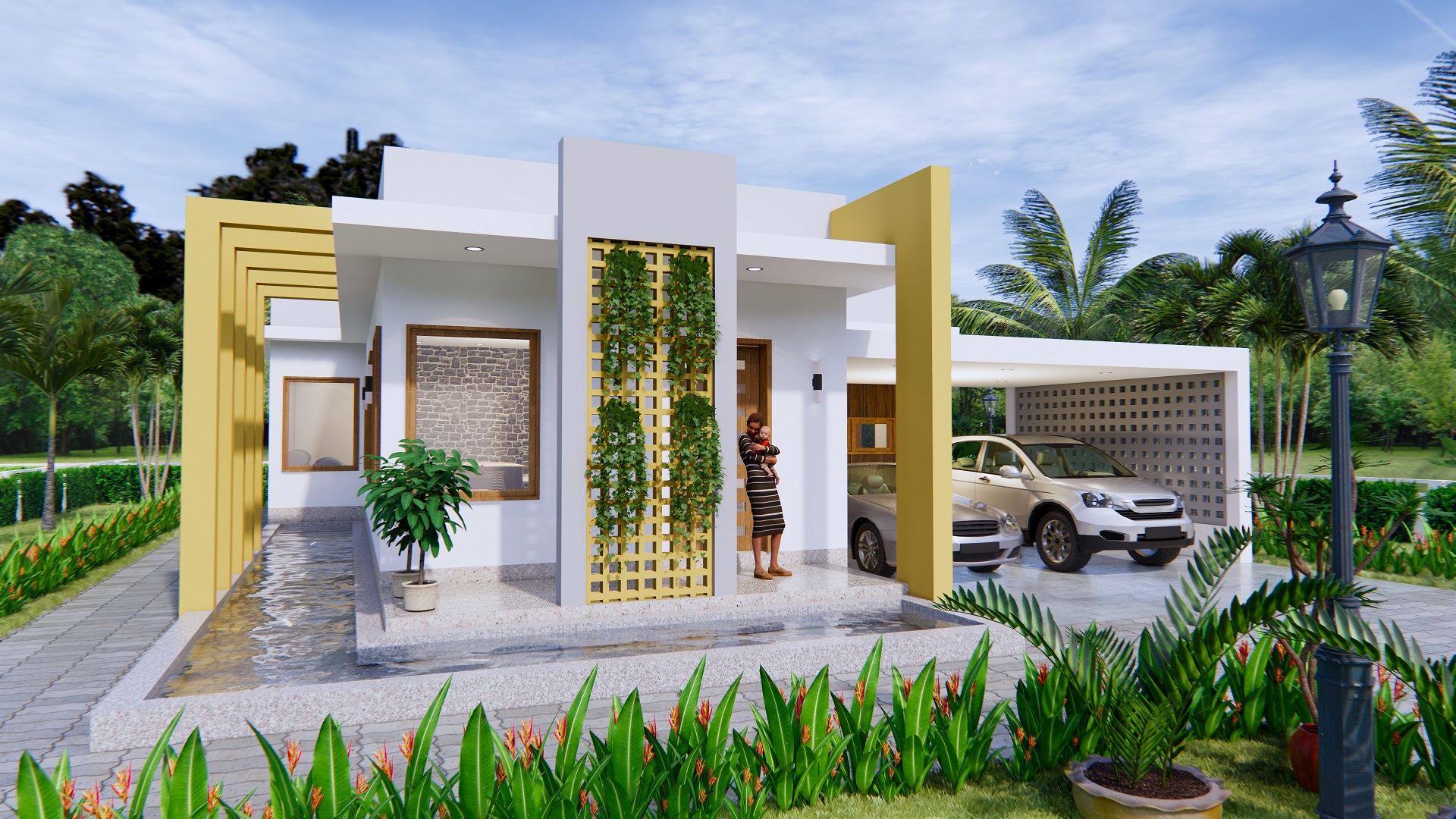 New House Design X Meter X Feet Beds Small House Design