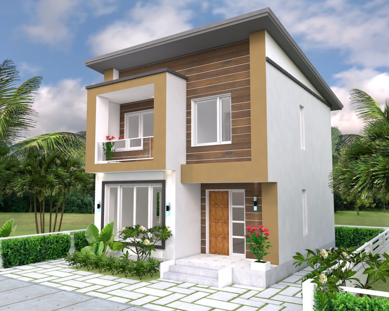 2 Storey Simple Modern House Design  Minimalist house design, Simple  house, Simple house design