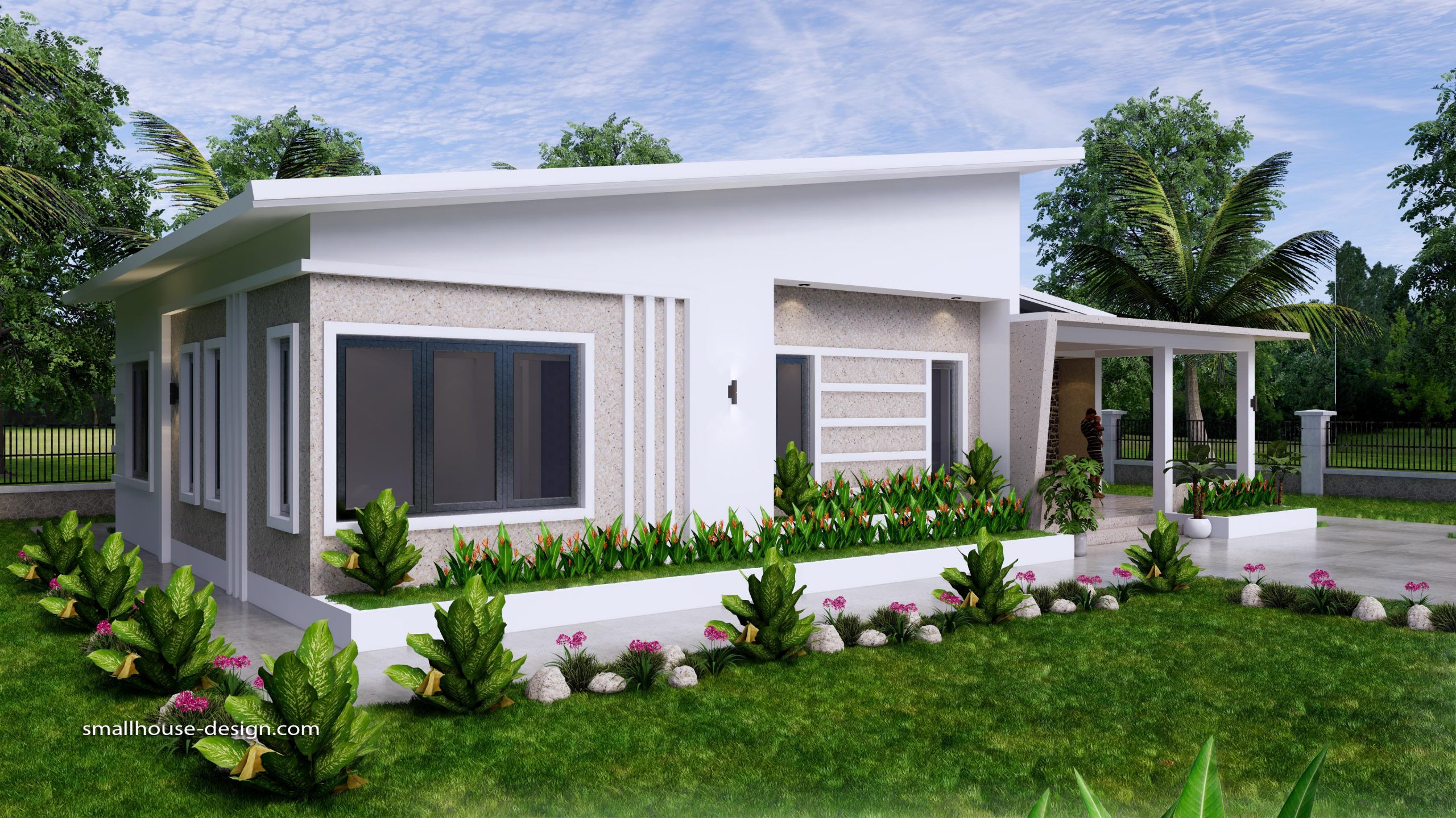 49x30 Small House Design 15x9 Meter 3 Beds - Small House Design Plan