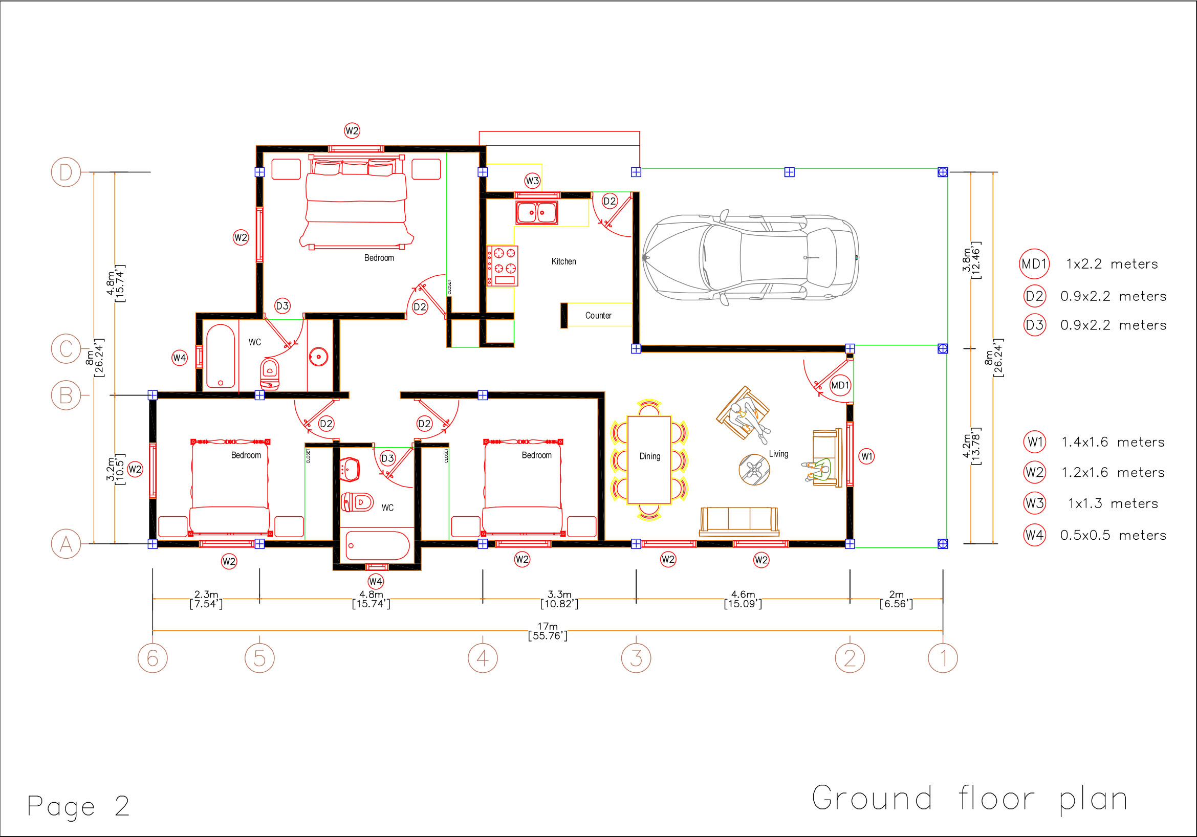 26x55 House Plan Free PDF Plan