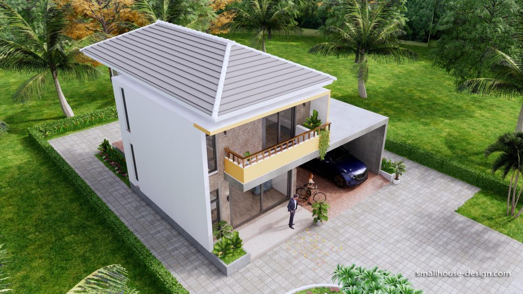 Small House Plan 11x11 Meter With Swimming Pool - Small House Design Plan