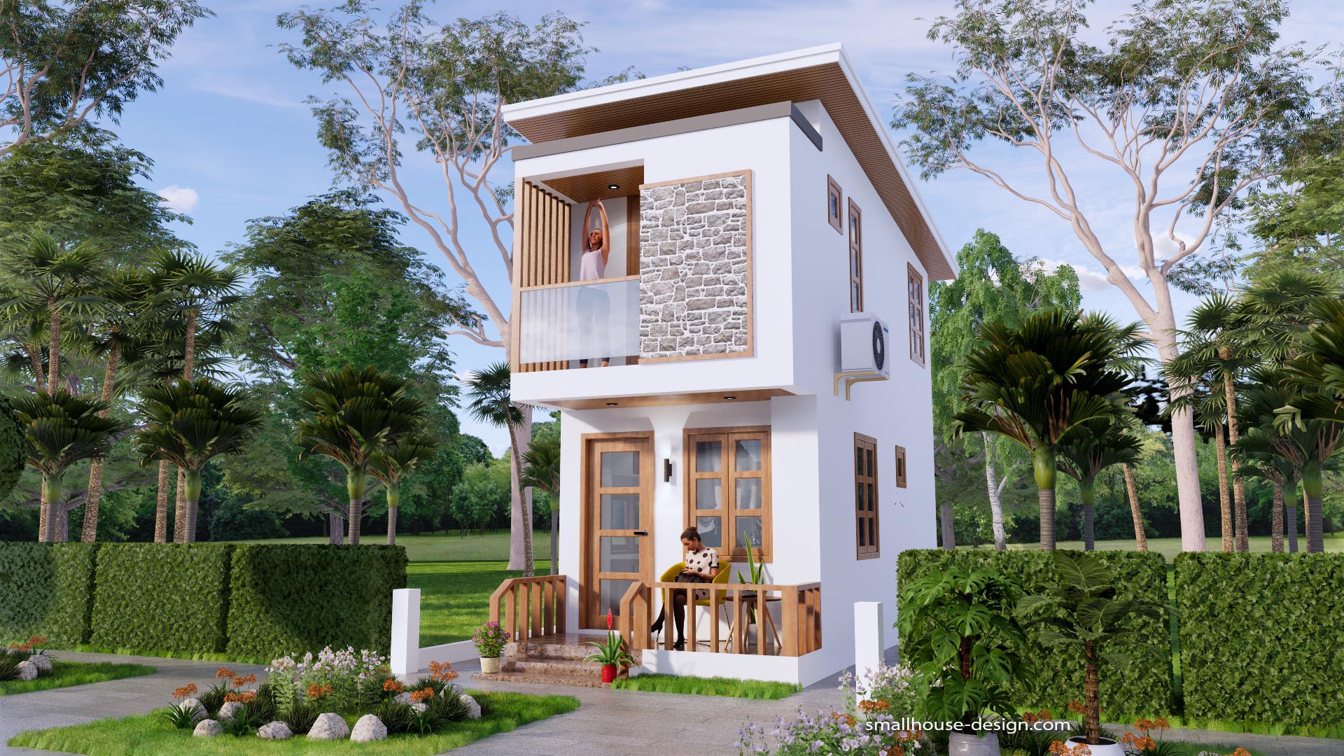 small-2-storey-house-design-with-roof-deck