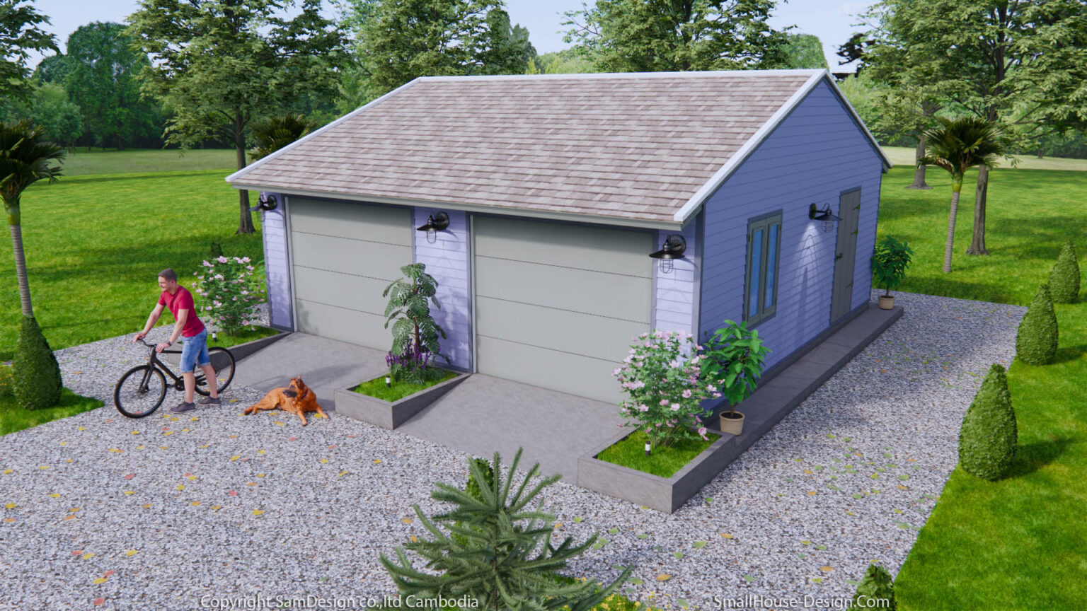 Garage Shed Roof 13x23 Feet 4x7 Meter 1 Car Shed Plan PDF Plans - Small ...